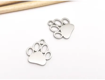 Pandantiv charm labute din otel inoxidabil 304 - 15x13x1.3mm