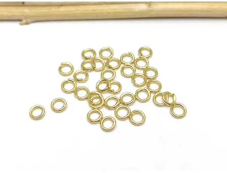 Zale otel inoxidabil 304 auriu 4mm, grosime 0.8mm (10buc)