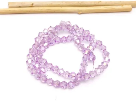 Margele cristal biconic 4mm lila AB (sirag)