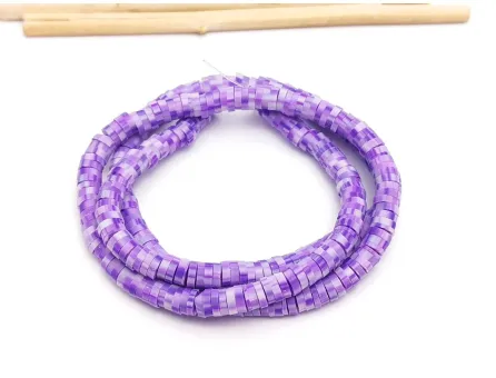Sirag margele fimo 4mm mix mov lila