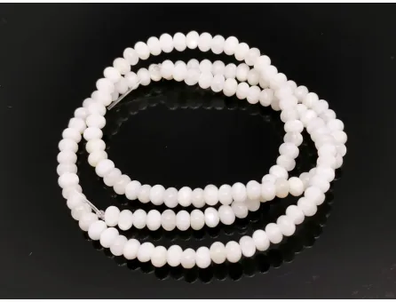 Sirag sidef rondele 5x3.5mm alb