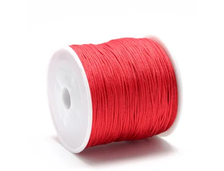 Rola snur nylon pentru bratari grosime 1.5mm rosu (150m)