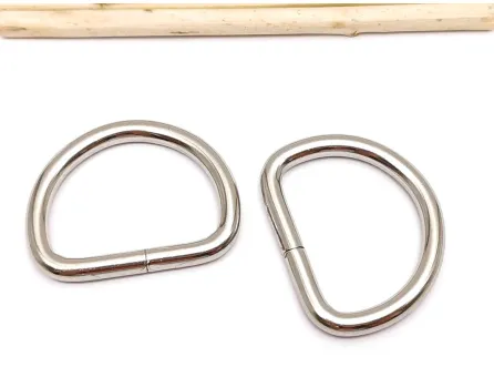 Inel D pentru genti argintiu 39x27mm, grosime 3.5mm