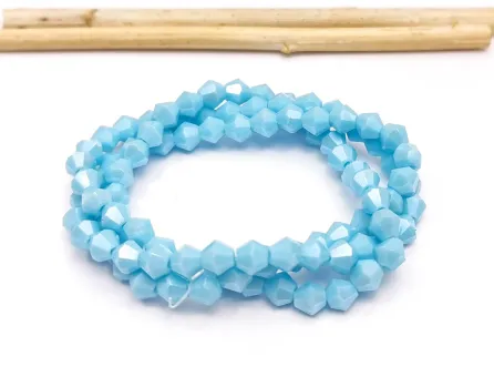 Margele cristal biconic 4mm sky blue opac lustered (sirag)