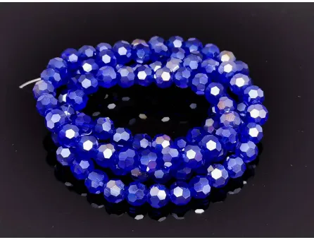 Margele cristal rotund fatetat 6mm blue lustered (sirag)