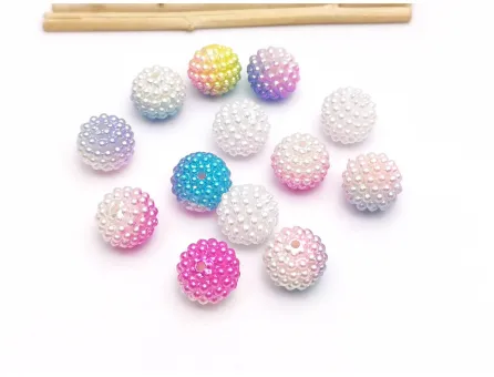 Margele acrilice mure perlate 12mm multicolor (50buc)