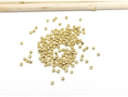 Margele otel inoxidabil 316 - 2x1.2mm placat cu aur 24K (1buc)