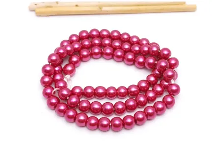 Perle de sticla calitate a 6mm fucsia (sirag)