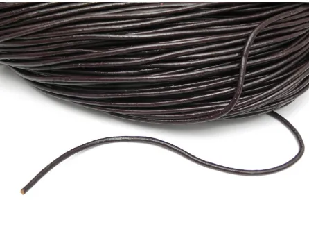Snur piele naturala grosime 1.5mm maro inchis