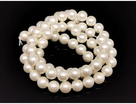 Sirag perle tip Mallorca 6mm alb satinat