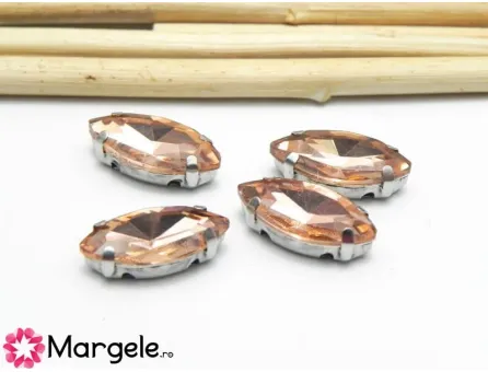 Distantier montee cu rhinestone de cristal 15x7mm somon