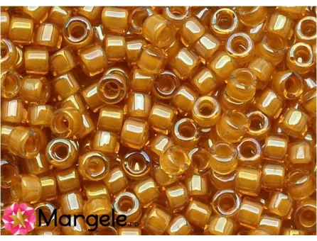 Miyuki delica 11/0 lined topaz yellow ab (5g)