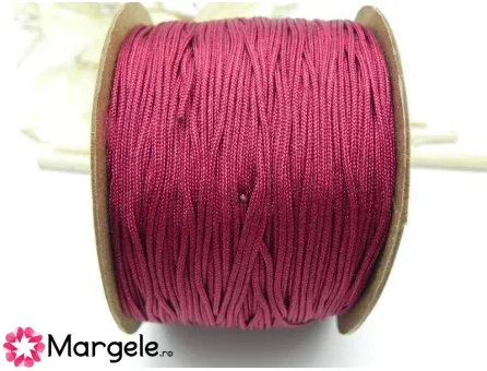 Snur cu nylon pentru bratari 0.8mm bordo (10m)