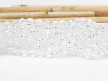 Margele cristal rotund fatetat 4mm transparent (sirag)