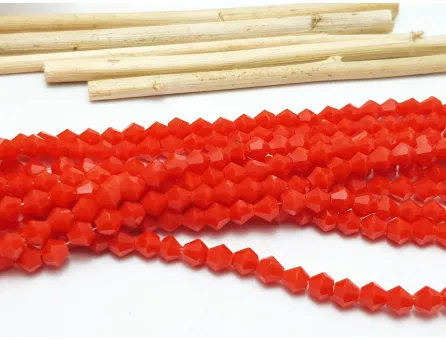 Margele cristal biconic 4mm rosu siam opac (sirag)