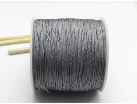 Snur cu nylon pentru bratari 0.8mm gri inchis (10m)