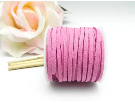 Rola snur suede 3mm roz moviuliu