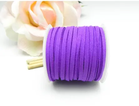 Rola snur suede 3mm mov