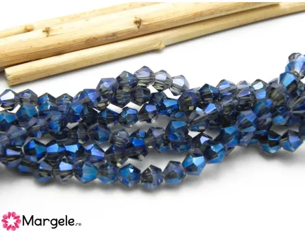 Margele cristal biconic 4mm midnight blue (sirag)