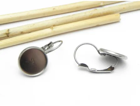 Tortite cercei otel inoxidabil platou 12mm (2buc)