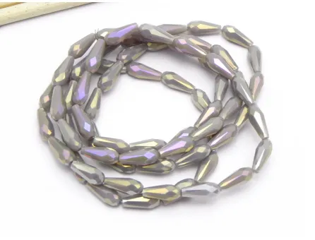 Margele cristal picatura 10x4mm mov opac AB (sirag)