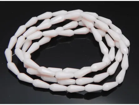 Margele cristal picatura 10x4mm roz crem pal opac (sirag)
