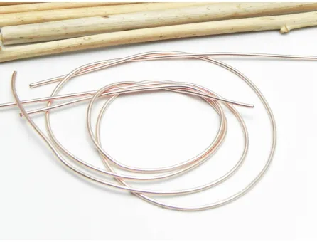 Sarma french wire mediu grosime 0.9mm rose gold deschis