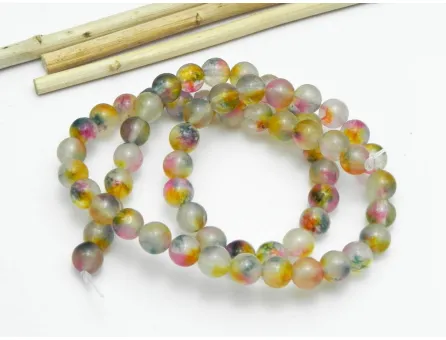 Sirag jad sfere 6mm verde galben