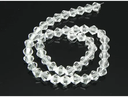 Margele cristal biconic 6mm transparent (sirag)