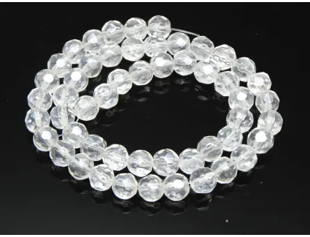 Margele cristal rotund fatetat 6mm transparent AB (sirag)