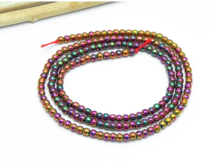 Margele sticla electroplacate 2.5mm burgundy metalic (sirag)