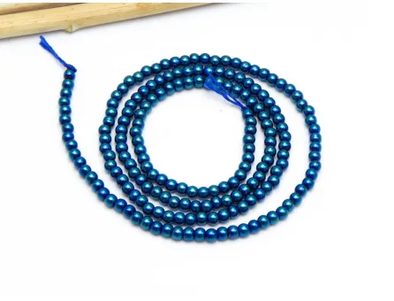 Margele sticla electroplacate 2.5mm albastru metalic (sirag)