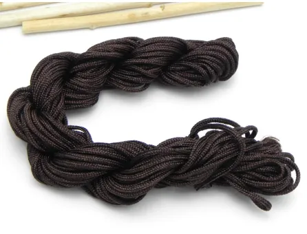 Snur cu nylon pentru bratari grosime 1mm maro inchis (26m)