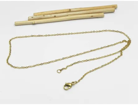 Lant otel inoxidabil 304 auriu cu inchizatoare lungime 45cm