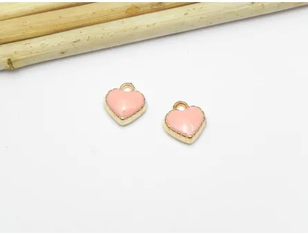 Charm inima 8x7mm auriu