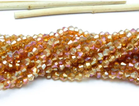 Margele cristal biconic 4mm roz caisa AB (sirag)