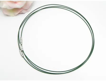 Baza colier cu inchizatoare grosime 1mm verde
