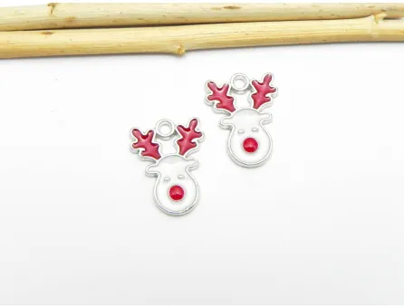 Charm argintiu 17x13mm ren