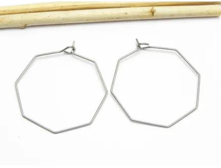 Tortite cercei otel inoxidabil 316 hipoalergenic 32mm (2buc)