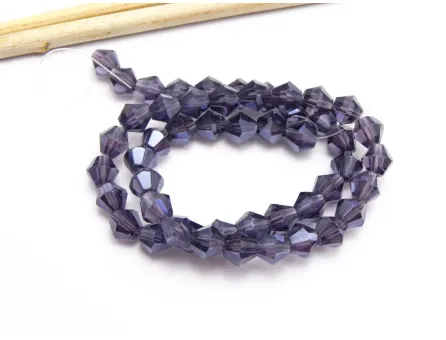 Margele cristal biconic 6mm indigo lustered (sirag)
