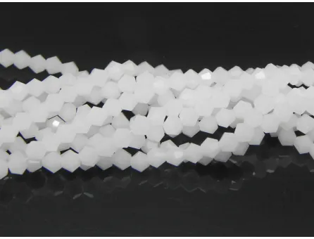 Margele cristal biconic 4mm milky white (sirag)