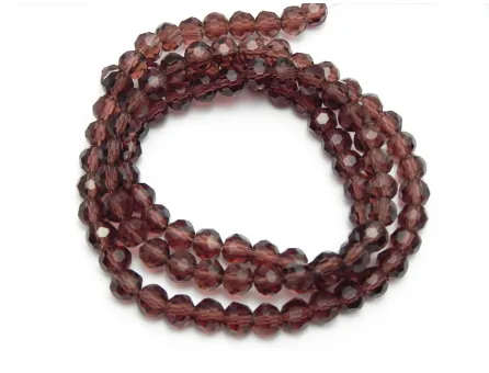 Margele cristal rotund fatetat 6mm ametist (sirag)