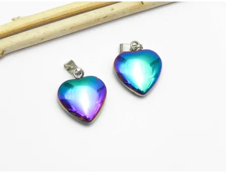 Pandantiv hematit 23x14mm inima