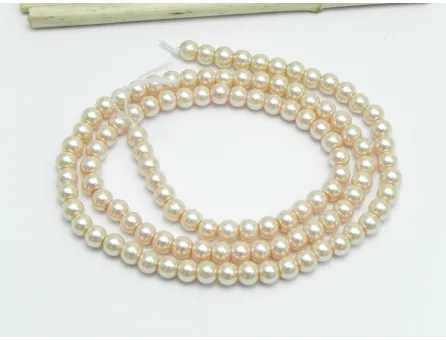 Perle de sticla calitate a 4mm roz caisa (sirag)