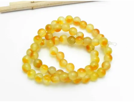 Sirag jad sfere 6mm galben