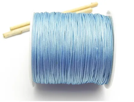 Snur cu nylon pentru bratari 0.8mm albastru (10m)