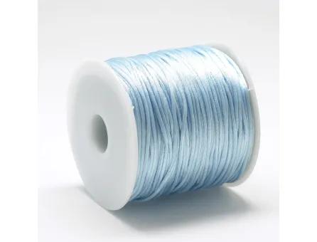 Rola snur satinat 1mm baby blue (30m)