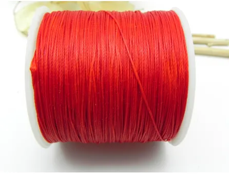 Rola ata cerata grosime 0.50mm rosu (106m)