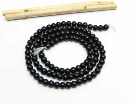 Perle de sticla calitate a 4mm negru (sirag)