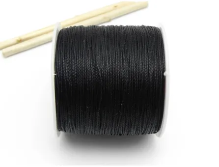 Rola ata cerata grosime 0.50mm negru (106m)